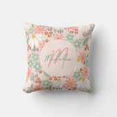 Coussin Filles Chic Rose Daisy Fleur Sauvage Florale (Recto)