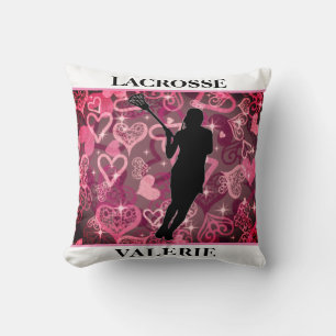 Coussin Filles crosse Coeurs Roses flottants