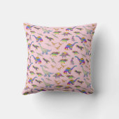 Coussin Filles Dinosaure rose personnalisée (Verso)