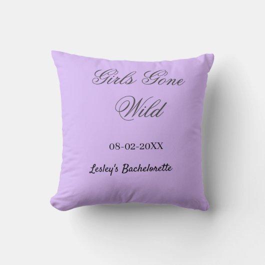 Coussin Filles en folie Nom de la fête de la future mariée (Recto)