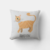 Coussin Filles Gingembre mignonne Tabby Kitty Nom du chat (Recto)