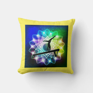 Coussin Filles Gymnastique Solde poutre Nom personnalisé C