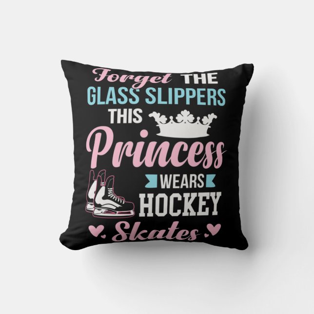 Coussin Filles Hockey Sur Glace Cette Princesse Porte Des  (Recto)