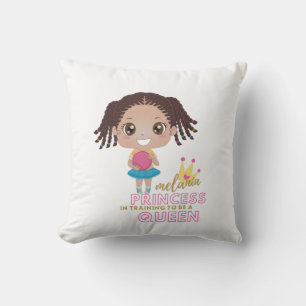 Coussin Filles MELANIN Princesse En Formation Pour Être Un
