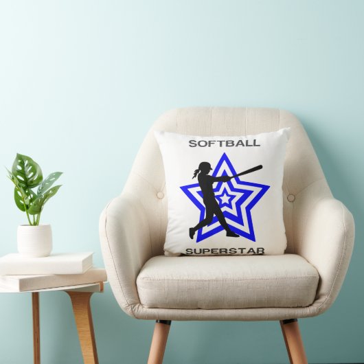 Coussin Filles Softball Superstar Custom (Chaise)