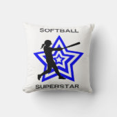 Coussin Filles Softball Superstar Custom (Recto)