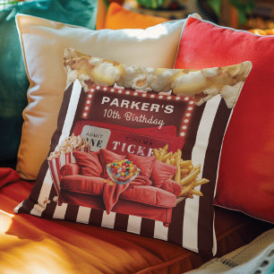 Coussin Film personnalisé Nuit Cinéma Anniversaire