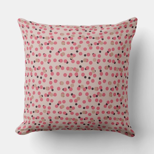 Coussin Fils de barbe à papa rétro milieu de siècle points (Recto)