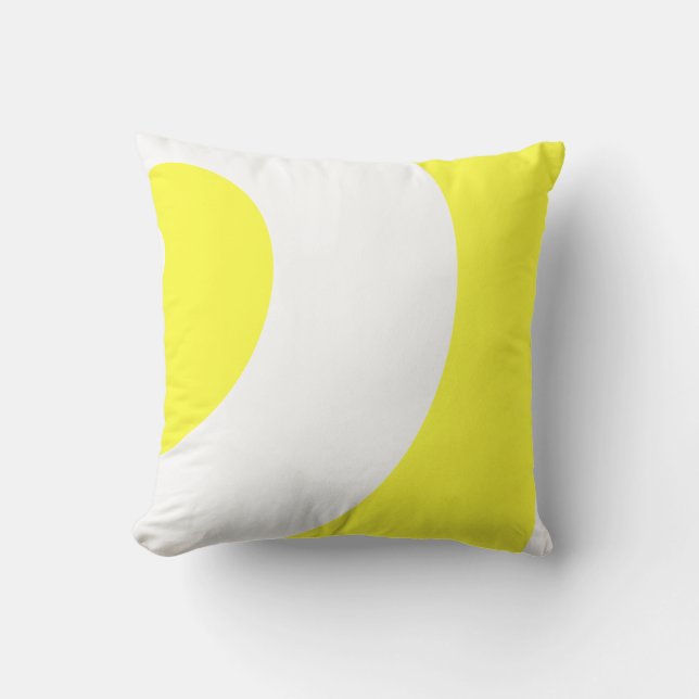 Coussin Fils décoratifs jaunes et blancs (Recto)