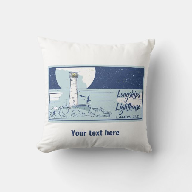 Coussin Fin des terres du phare de Longships (Recto)