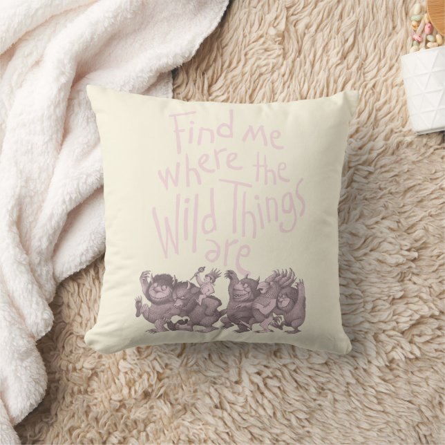 Coussin Find Me Where the Wild Things Are (Couverture)