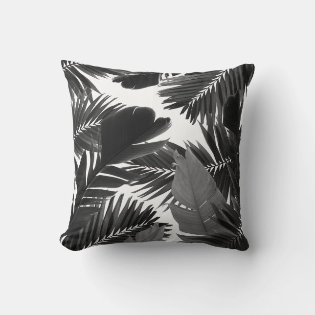Coussin Finesse Feuille Jungle #6 #tropical #décoration #a (Recto)