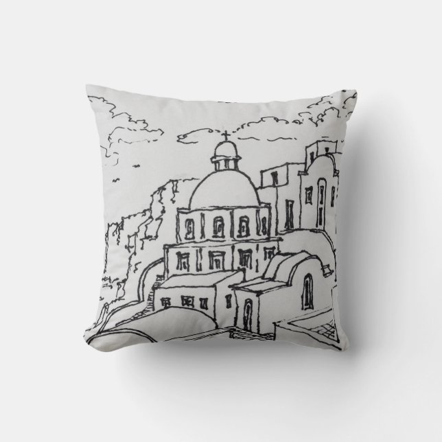 Coussin Fira, île de Santorin, Grèce (Recto)