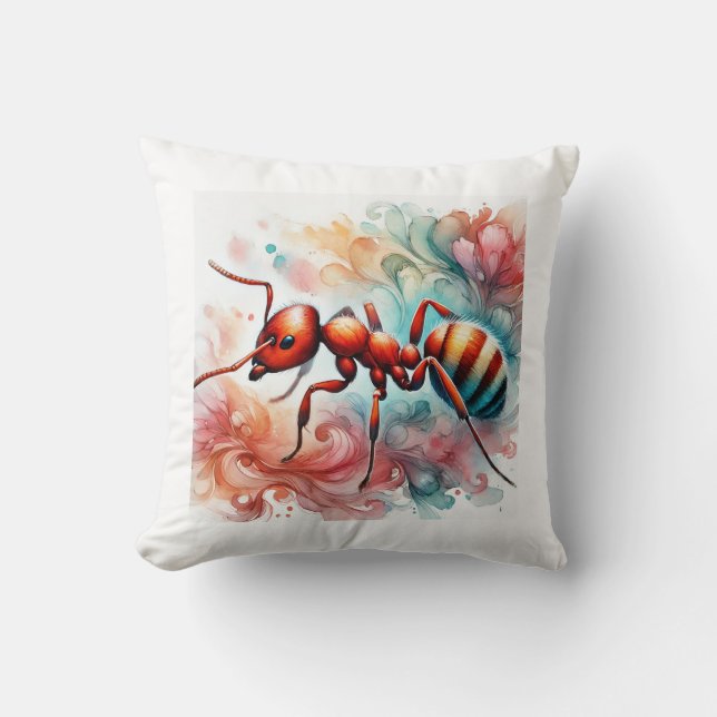 Coussin Fire ant 200924AREF105 - Watercolor (Recto)