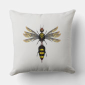 Coussin Fire Wasp – Surreal Nature Form (Verso)
