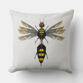 Coussin Fire Wasp – Surreal Nature Form (Recto)