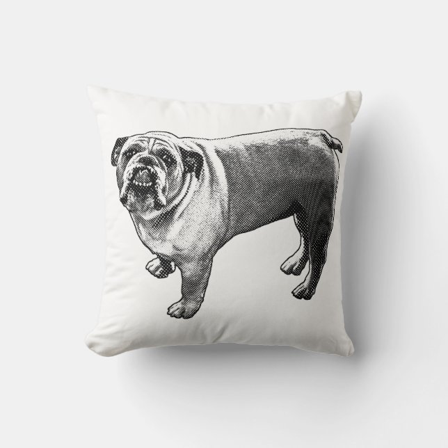 Coussin Fireside Bulldog Accent (Recto)