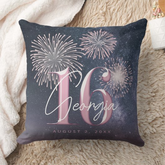 Coussin Fireworks Sweet 16 Midnight Blush ID984 (Couverture)