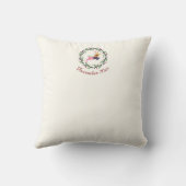Coussin First Christmas Deer with Wreath Customize (Verso)