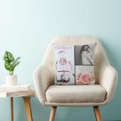 Coussin First Mothers Day 3 photo Collage Throw Pillow (Chaise)