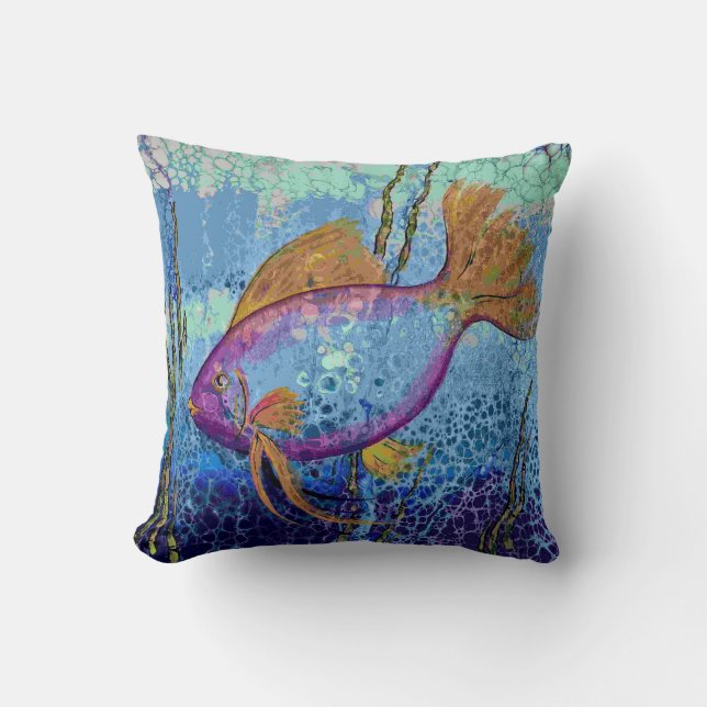 Coussin Fish Throw Pillow (Recto)
