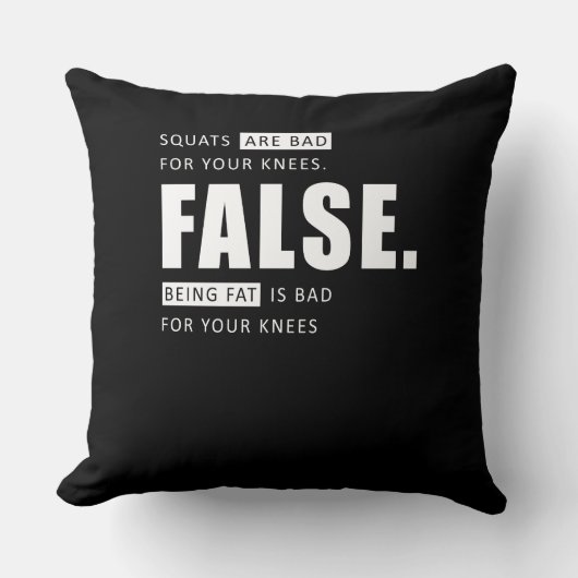 Coussin Fitness entraînement Squats Jour de la Jambe Motiv (Recto)