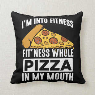 Coussin Fitness Pizza Slice Restaurant Lover Gym Foody
