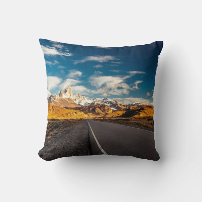 Coussin Fitz Roy dans la lumière de matin (Recto)
