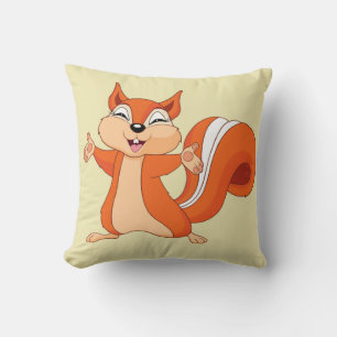 Coussin Fizzy l'écureuil joueur