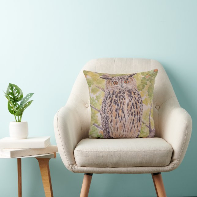 Coussin Flaco le Grand-duc eurasien (Chaise)
