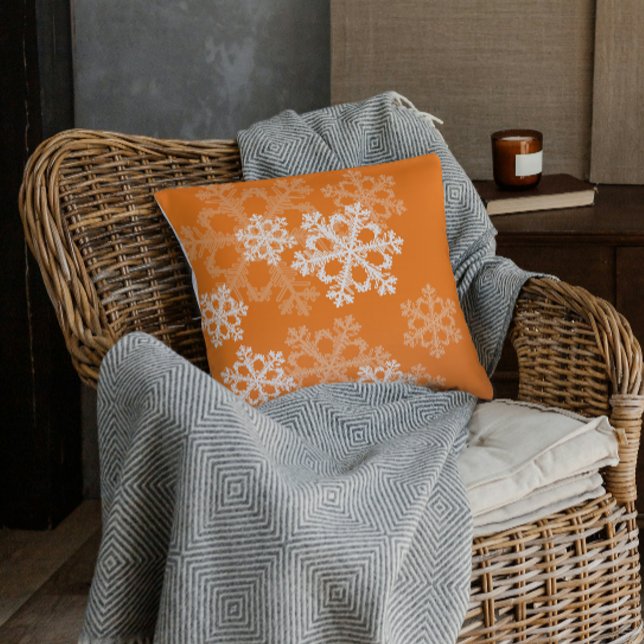 Coussin Flacon de Noël orange et blanc (Créateur téléchargé)