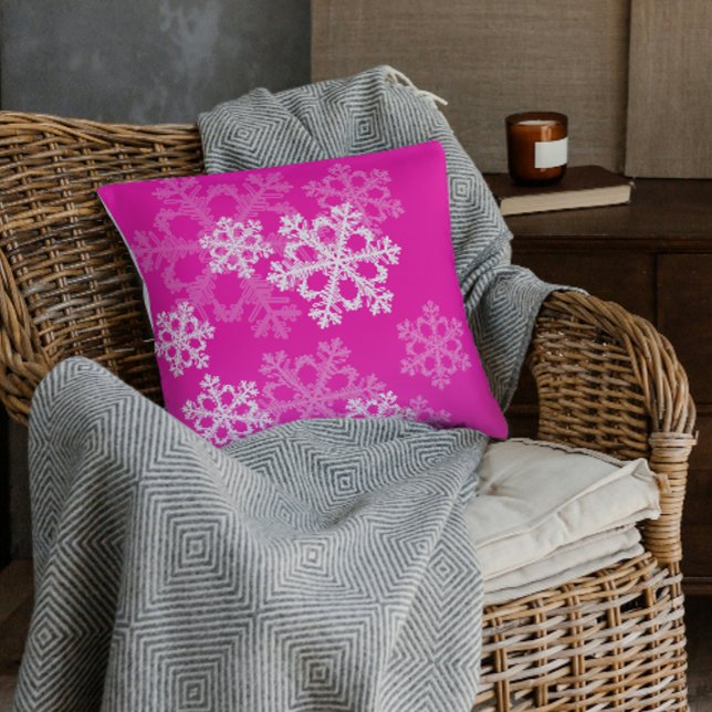 Coussin Flacon de Noël rose et blanc (Créateur téléchargé)