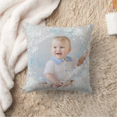 Coussin Flacons de neige brillants gris (Couverture)
