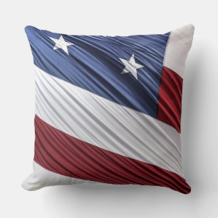 Coussin Flag patriotique américain rouge, blanc et bleu
