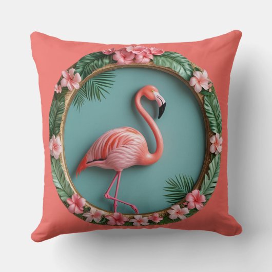 Coussin Flamant en équilibre (Verso)