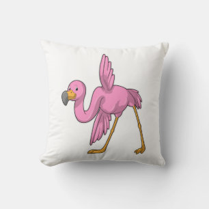 Coussin Flamant rose à Yoga Exercice d'étirement