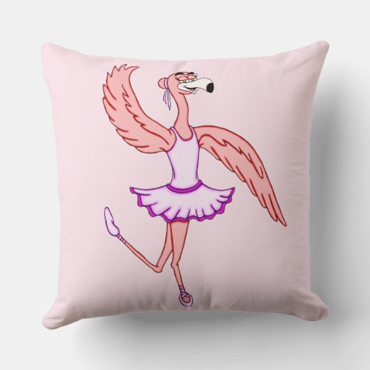 Coussin Flamant rose Ballerina (Verso)