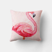 Coussin Flamant rose brodé (Verso)