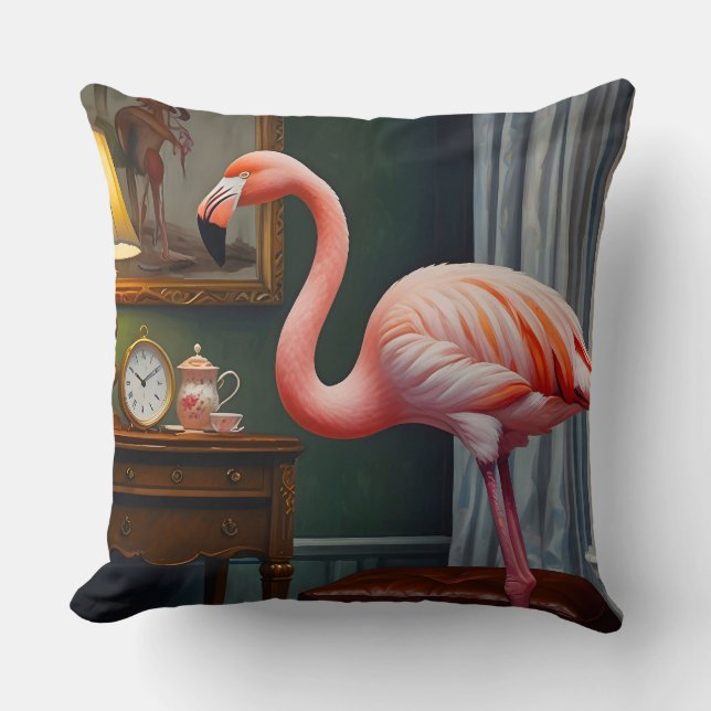 Coussin Flamant rose Cozy Corner (Recto)