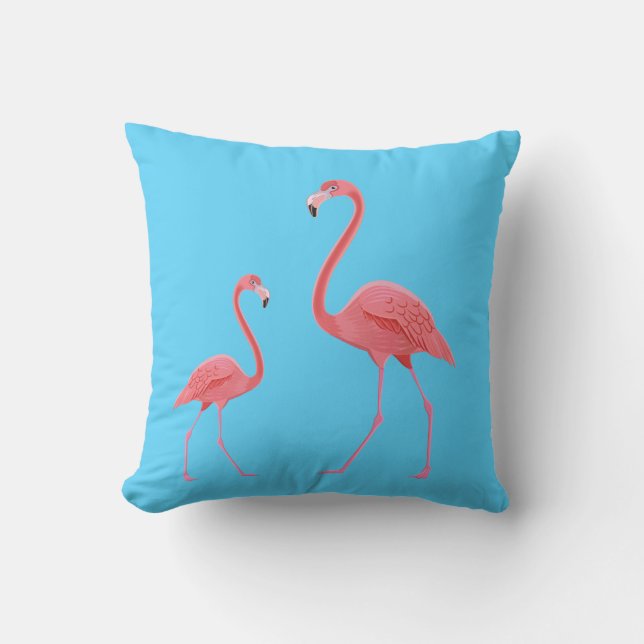 Coussin Flamant rose d'oreiller extérieur (Recto)