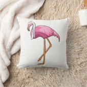 Coussin Flamant rose en mariée avec voile (Couverture)