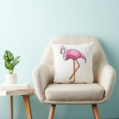 Coussin Flamant rose en mariée avec voile (Chaise)