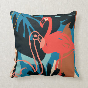 Coussin Flamant rose funeste