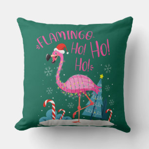 Coussin Flamant rose Ho-Ho-Ho Thème Flamant rose rose de N