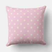 Coussin Flamant Rose Mignon avec des Points Polka (Verso)