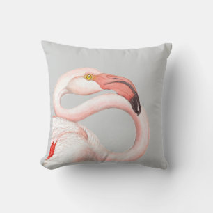 Coussin Flamant rose rose