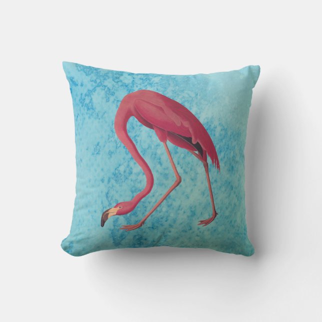 Coussin Flamant rose rose vintage (Recto)