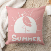 Coussin flamant rose symbolisant l'été (Couverture)