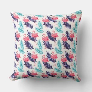 Coussin Flamants Motif Tropical