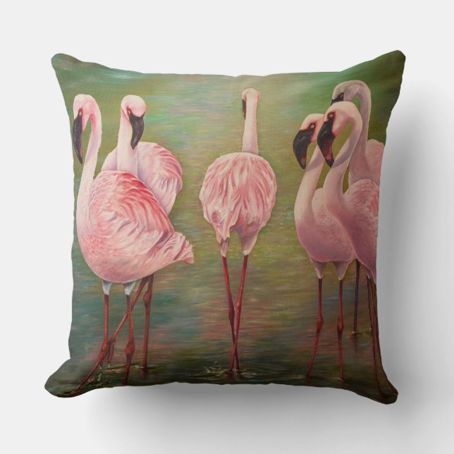 Coussin Flamants roses (Recto)